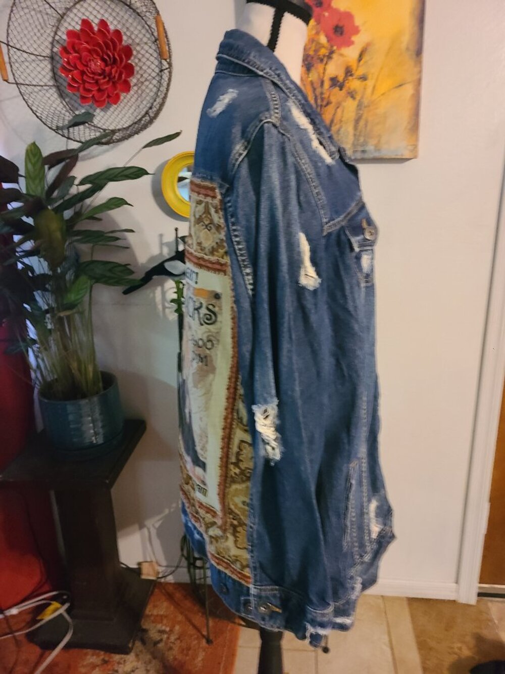 Stevie Nicks Custom Denim Jean Jacket Live Madison Square Garden Fits L & XL - Picture 11 of 14